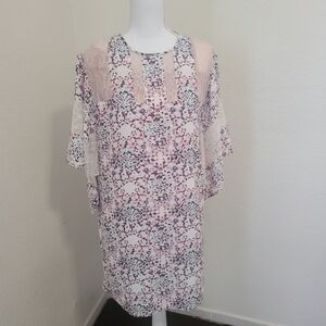 Floral Lace Accent Dress